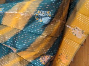 Kubera Soft Art Saree peacock zari design