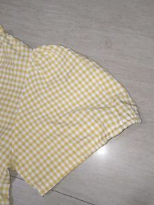 Cute Yellow checked Pinteresty Picnic MiniDress