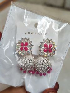 Silver Jhumka Earrings