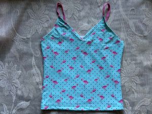 Playful Flamingo Aqua Cami Top