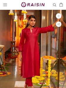 Red Kurti Pant Set