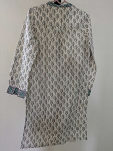 Fresh Bloom Floral White Kurti