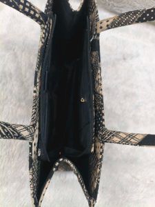 Colorful Patterned Jute Tote Bag