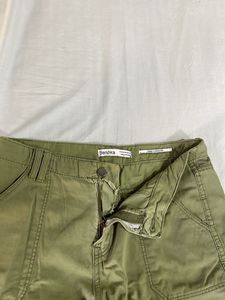 cargo bershka pant green
