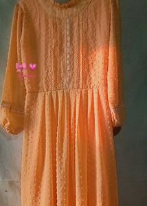 Peach Midi Dress