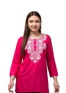 Pink Embroidered Kurta