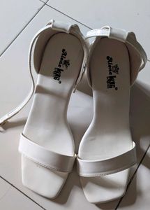 White Heeled Sandals