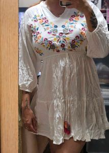 Boho Embroidered Dress
