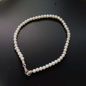 Real Pearl With Pure Silver Bracelet