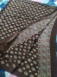 Brown Printed Dupatta