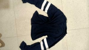 Navy Striped Cuff Sweater