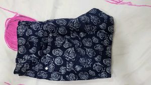 Floral Print Denim Jeans