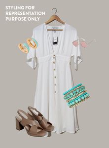 Forever21 Off White Midi Dress