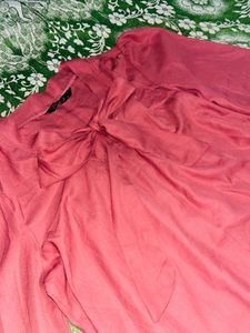 Vintage Pink Bow Blouse