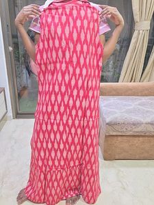 Red &amp; White Sleeveless Dress