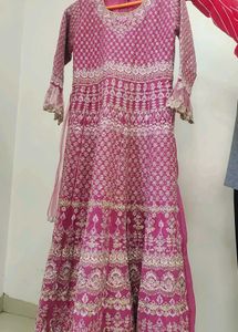 Elegant Pink Embroidered Anarkali
