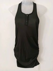 BLACK HALTER BODYCON DRESS