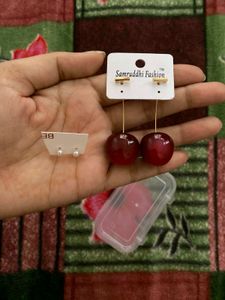 Korean cherry earrings 🍒