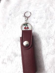 Tira Women Lipstick Holder Keychain with Cherry