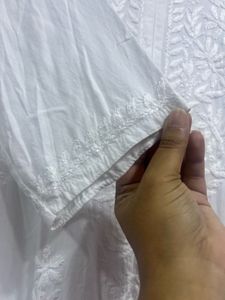 White Chikankari Embroidered Kurta