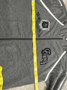 Gray Graphic Print Hoodie