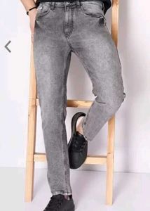 Gray Wash Denim Jeans