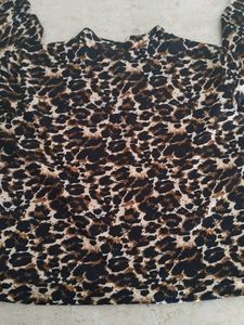 Leopard Print Long Sleeve Top
