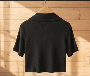 Black Zip-Up Crop Top