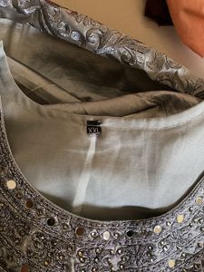 Elegant Grey Ethnic Gown