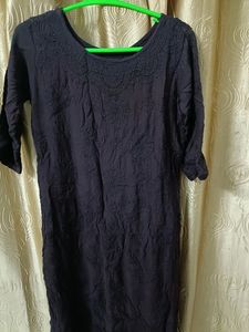 Dark Purple Chikankari Kurta