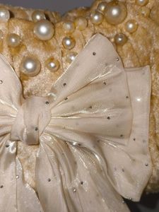 Luxurious Handbag With Removable Hair Bow