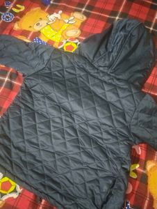 Gini &amp; Jony Boys Navy Blue Solid Hooded Jacket