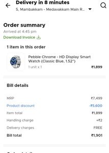Pebble Chrome Watch God Condition 1day Battery