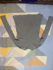 Gray Button-Down Cardigan