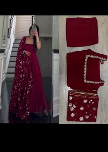 Full Flair Anarkali Gown With Dupatta