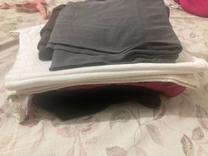 Different Coloured Leggings And One White Palazzo
