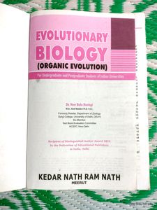 EVOLUTIONARY BIOLOGY