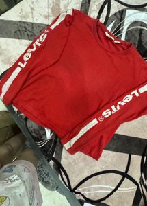Red Levi's Long Sleeve Top