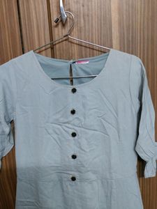 Blue Ruffle Design Kurti