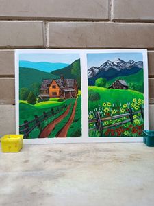Landscape Painting On A4