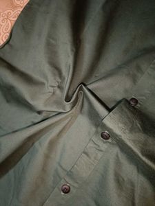 Cotton Dark Green Shirt
