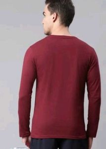 Maroon Feather Graphic Long Sleeve Tee