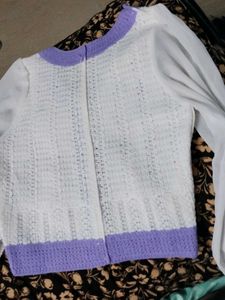 Crochet Knit Floral Cardigan