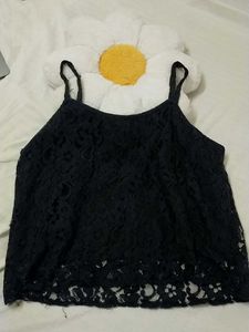 Black Lace Spaghetti Top