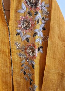 Embroidered Mustard Yellow Salwar Kameez