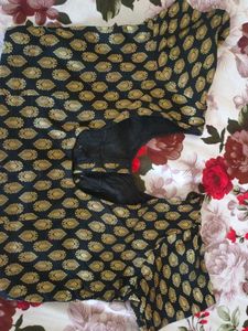 Black &amp; Gold Sari Blouse
