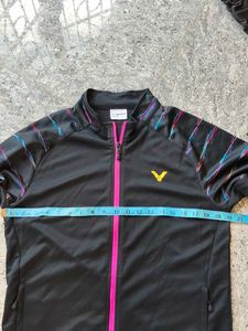 Victor Track Jacket - Black with Colorful Detail