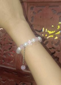 Aesthetic Pink And Pearl Bracelet