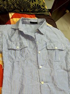 Blue Checked Shirt For Office Wear