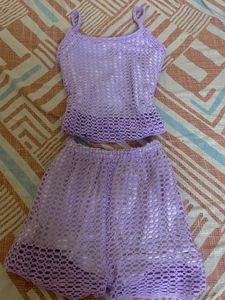 Lavender Crochet Co-ord Set🪻